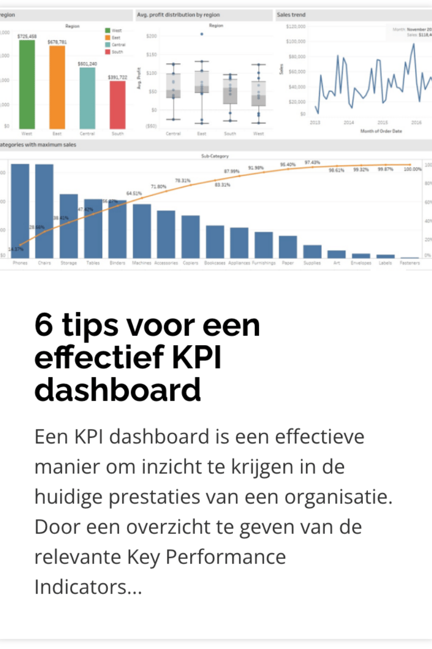 6 tips voor een effectief KPI Dashboard