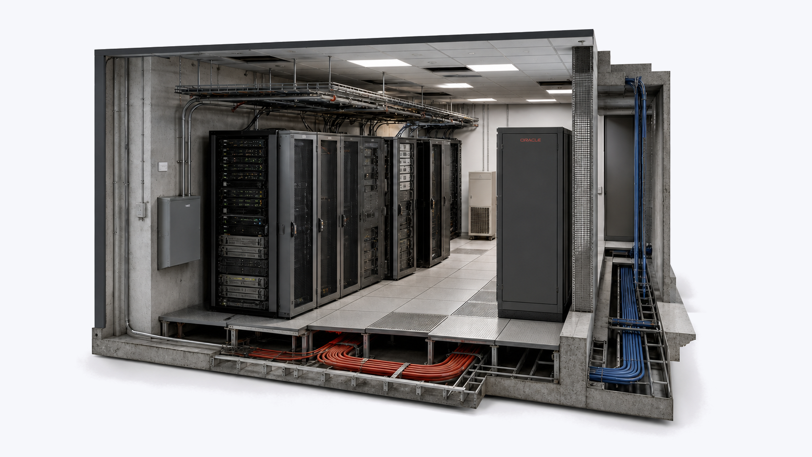 Migration from the existing physical server room to Oracle Cloud Infrastructure